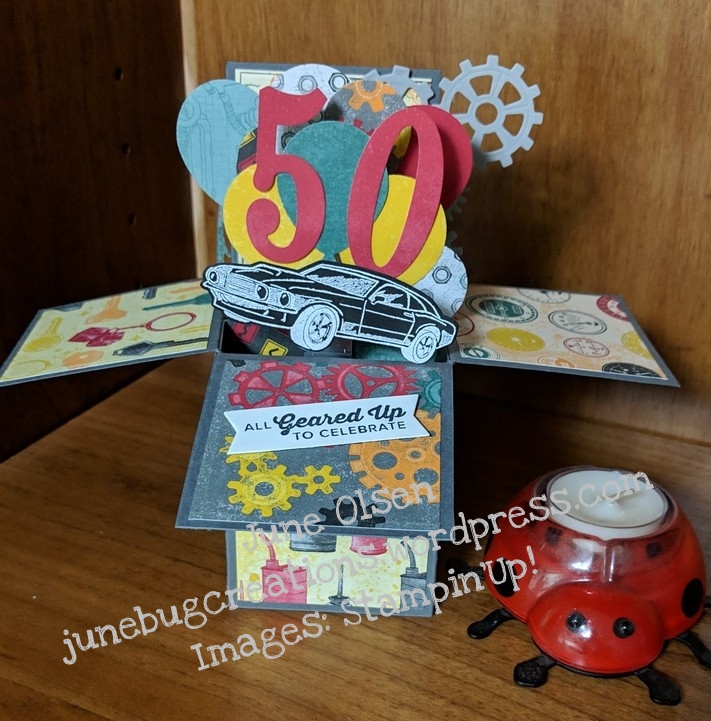 Geared Up Garage Pop-up Box Card