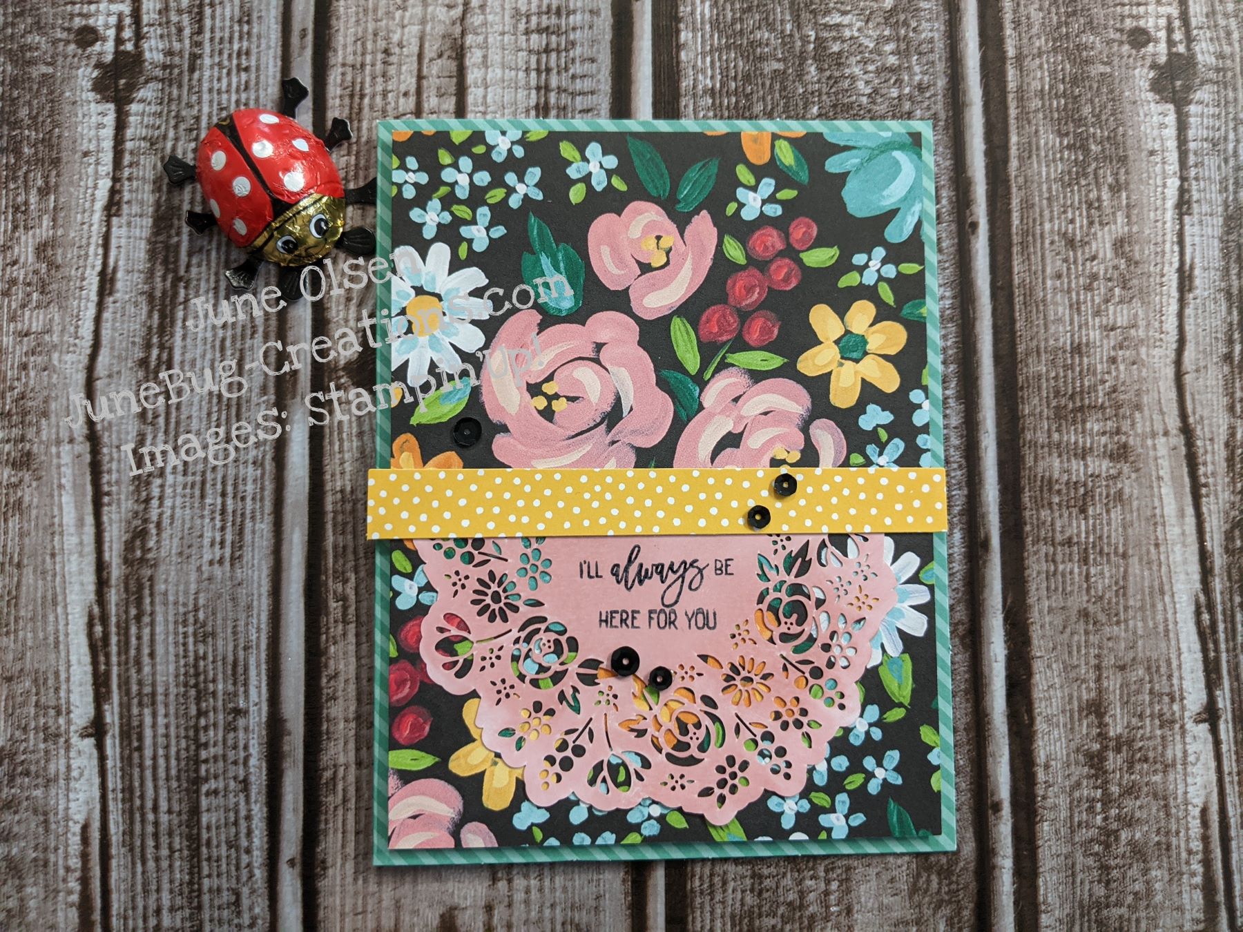 Junebug Creations Febrary Paper Pumpkin kit alternate using Flowers & Field DSP